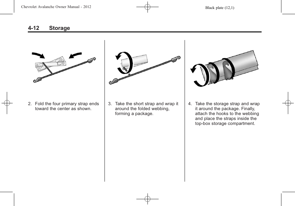 12 storage | CHEVROLET 2010 Avalanche User Manual | Page 128 / 508