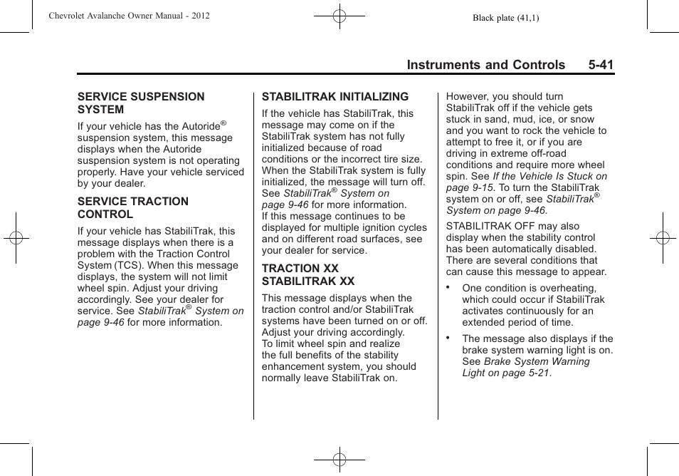 Instruments and controls 5-41 | CHEVROLET 2010 Avalanche User Manual | Page 171 / 508