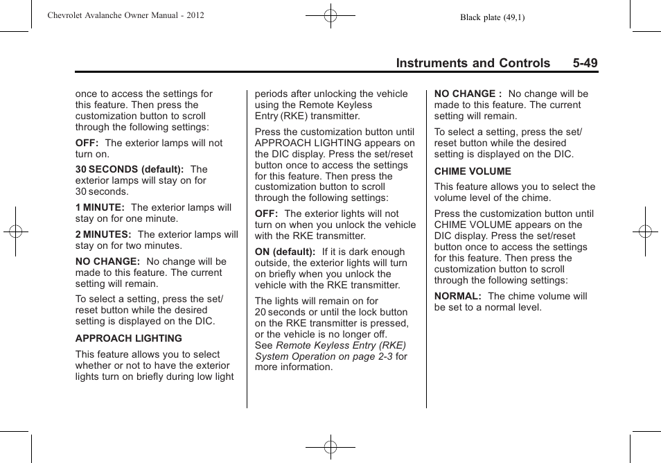 Instruments and controls 5-49 | CHEVROLET 2010 Avalanche User Manual | Page 179 / 508