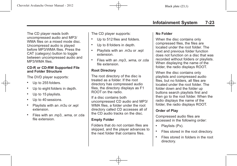 Infotainment system 7-23 | CHEVROLET 2010 Avalanche User Manual | Page 219 / 508