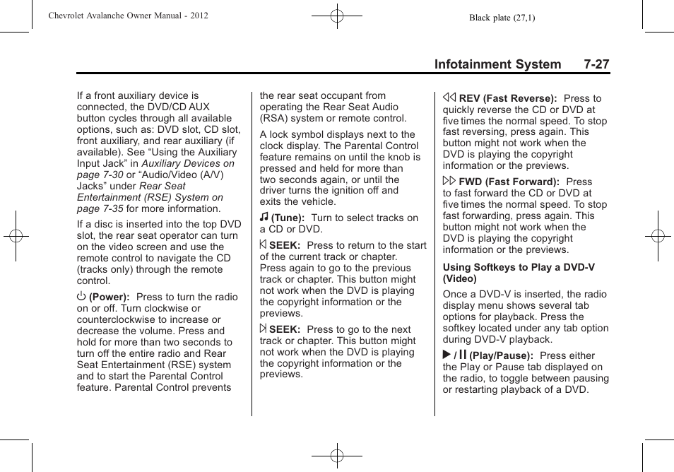 CHEVROLET 2010 Avalanche User Manual | Page 223 / 508