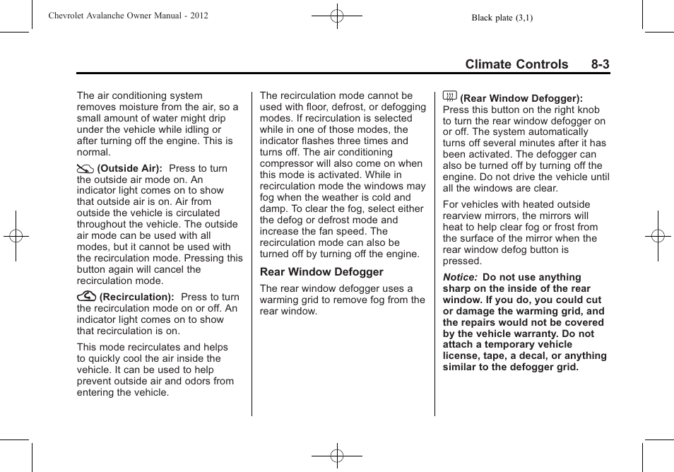 CHEVROLET 2010 Avalanche User Manual | Page 253 / 508