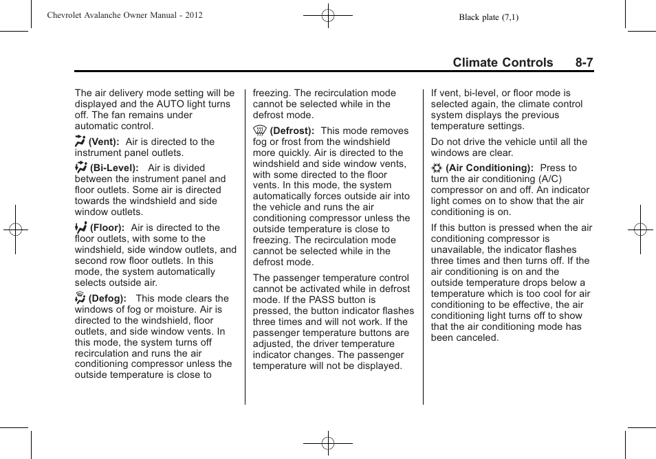 CHEVROLET 2010 Avalanche User Manual | Page 257 / 508