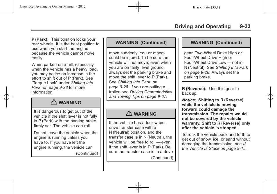 CHEVROLET 2010 Avalanche User Manual | Page 293 / 508