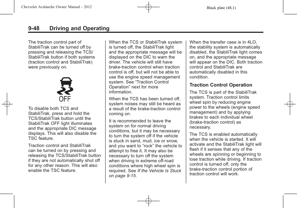 48 driving and operating | CHEVROLET 2010 Avalanche User Manual | Page 308 / 508