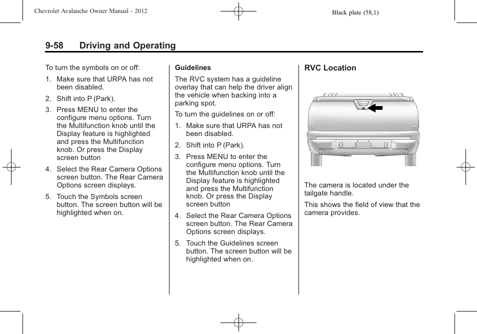 58 driving and operating | CHEVROLET 2010 Avalanche User Manual | Page 318 / 508