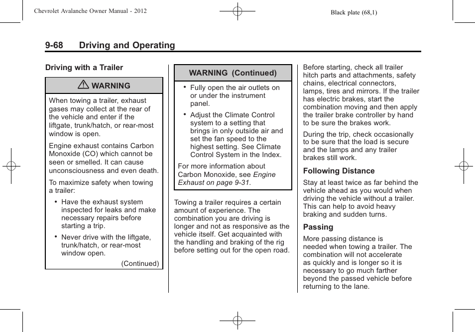 68 driving and operating | CHEVROLET 2010 Avalanche User Manual | Page 328 / 508