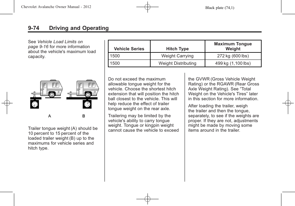 74 driving and operating | CHEVROLET 2010 Avalanche User Manual | Page 334 / 508