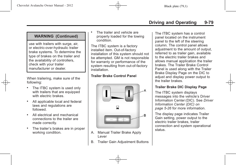 Driving and operating 9-79 | CHEVROLET 2010 Avalanche User Manual | Page 339 / 508