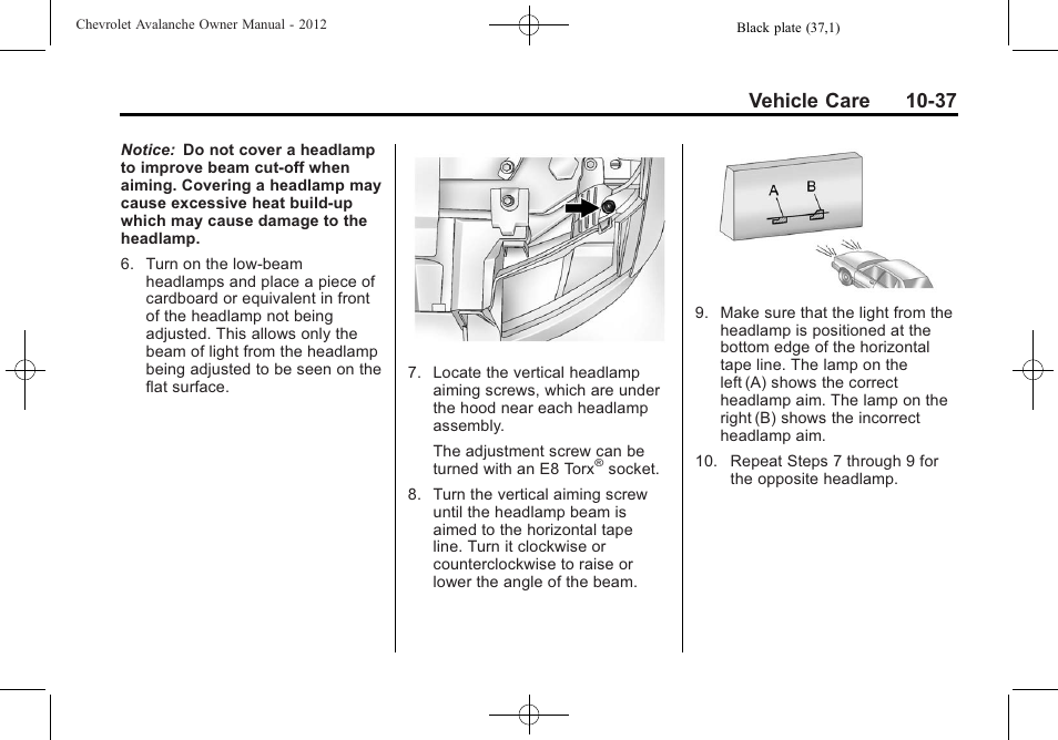 Vehicle care 10-37 | CHEVROLET 2010 Avalanche User Manual | Page 381 / 508