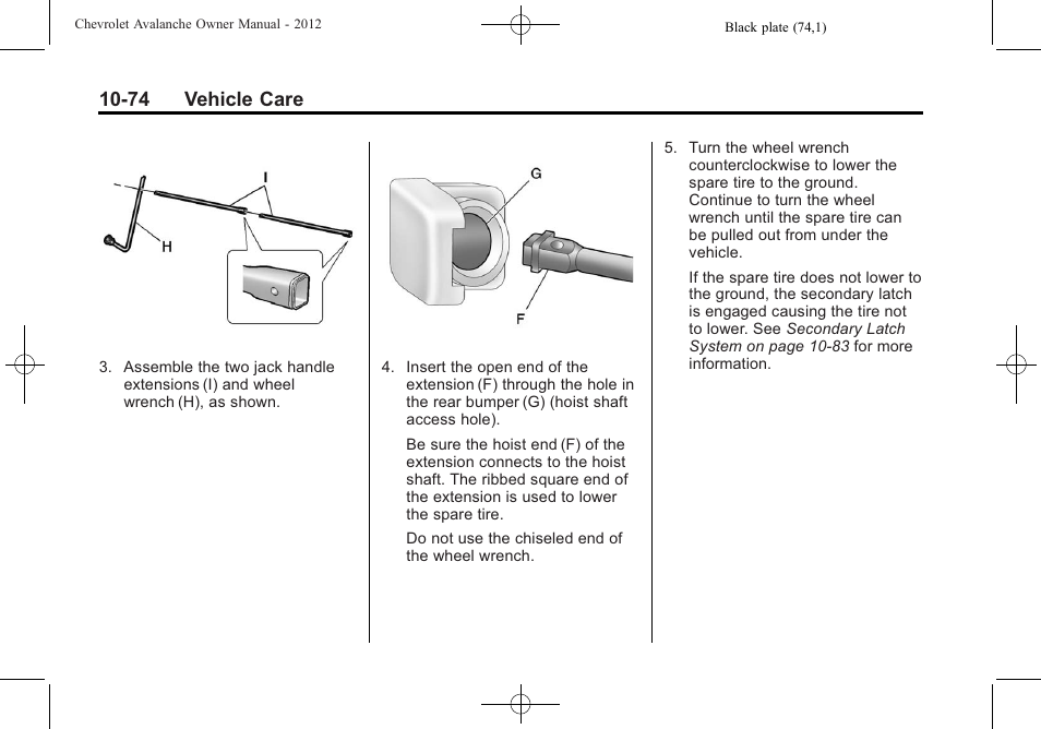 74 vehicle care | CHEVROLET 2010 Avalanche User Manual | Page 418 / 508