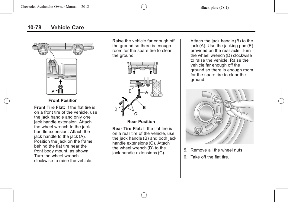 78 vehicle care | CHEVROLET 2010 Avalanche User Manual | Page 422 / 508