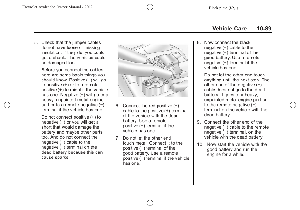 Vehicle care 10-89 | CHEVROLET 2010 Avalanche User Manual | Page 433 / 508