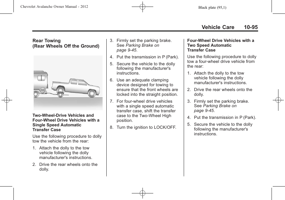 Vehicle care 10-95 | CHEVROLET 2010 Avalanche User Manual | Page 439 / 508
