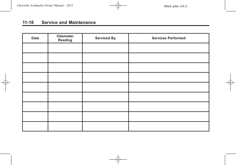 18 service and maintenance | CHEVROLET 2010 Avalanche User Manual | Page 464 / 508