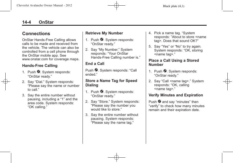 Connections, Connections -4, Comprehensive | CHEVROLET 2010 Avalanche User Manual | Page 492 / 508