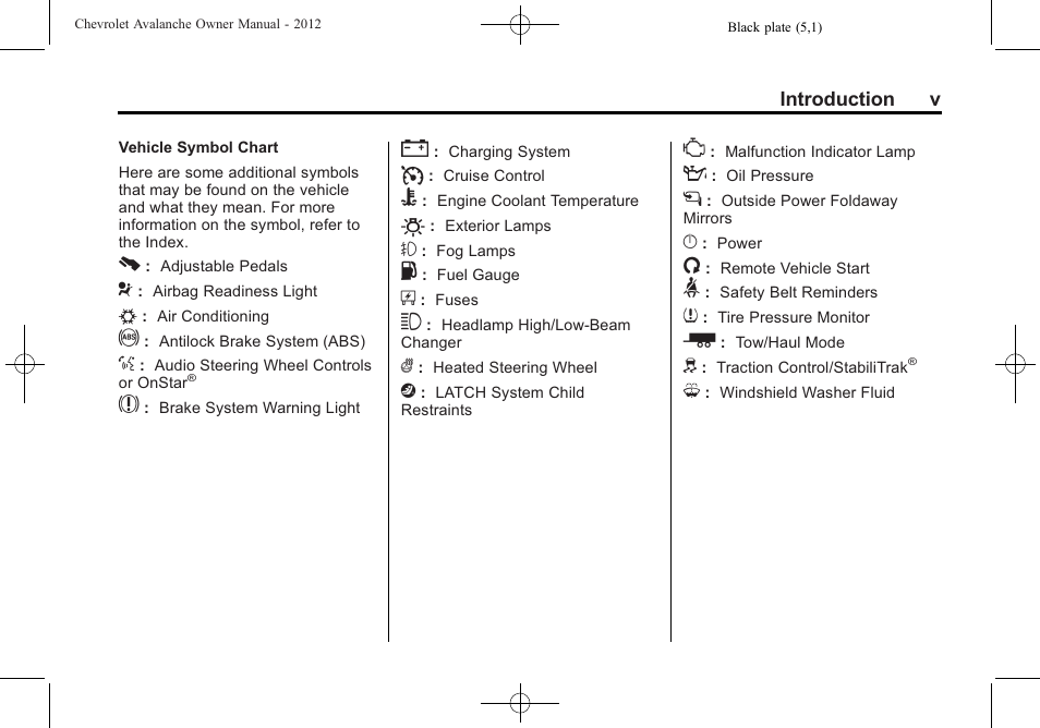 CHEVROLET 2010 Avalanche User Manual | Page 5 / 508