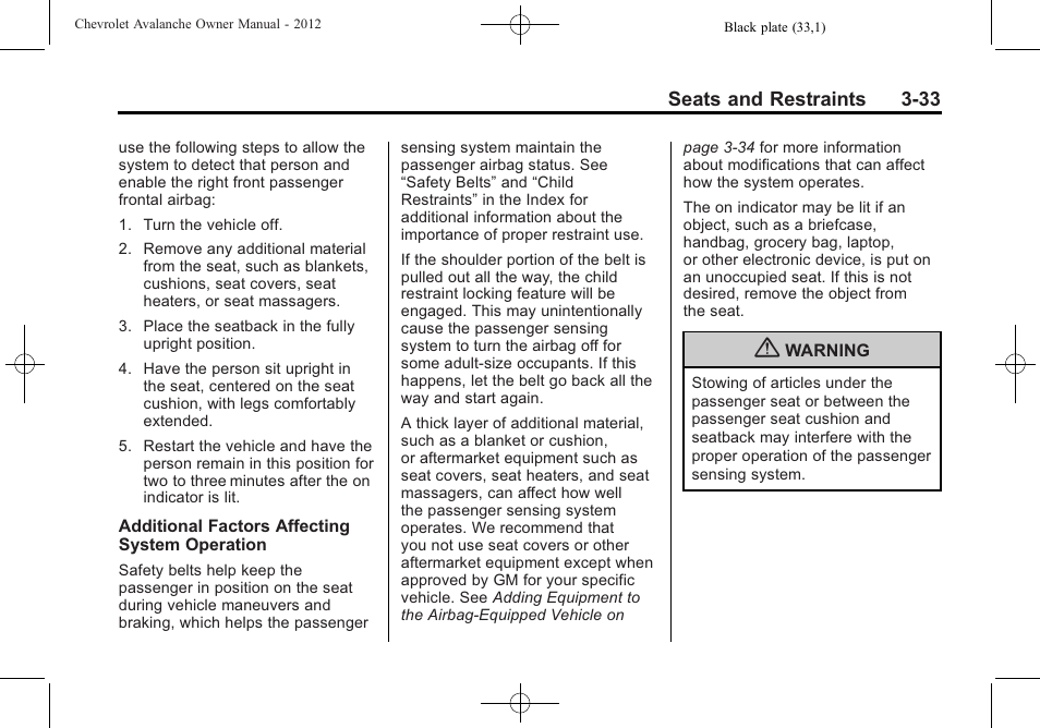 CHEVROLET 2010 Avalanche User Manual | Page 93 / 508