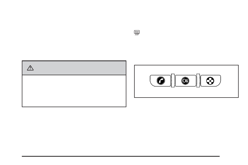 Outside convex mirror, Outside heated mirrors, Onstar® system | Onstar, System, System -33, Caution | CHEVROLET 2009 Impala User Manual | Page 111 / 406