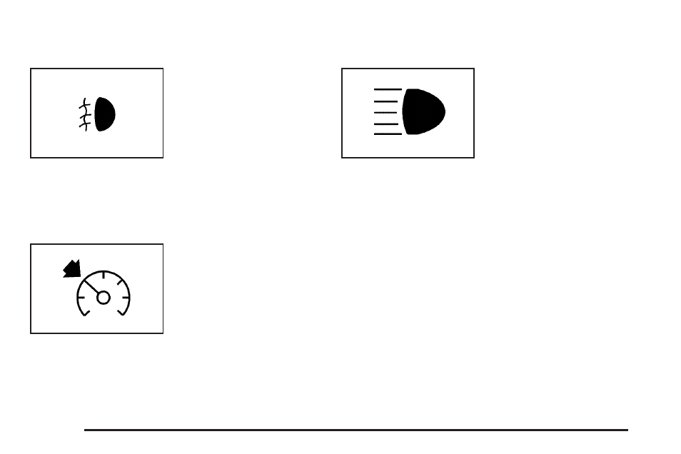 Fog lamp light, Cruise control light, Highbeam on light | CHEVROLET 2009 Impala User Manual | Page 162 / 406