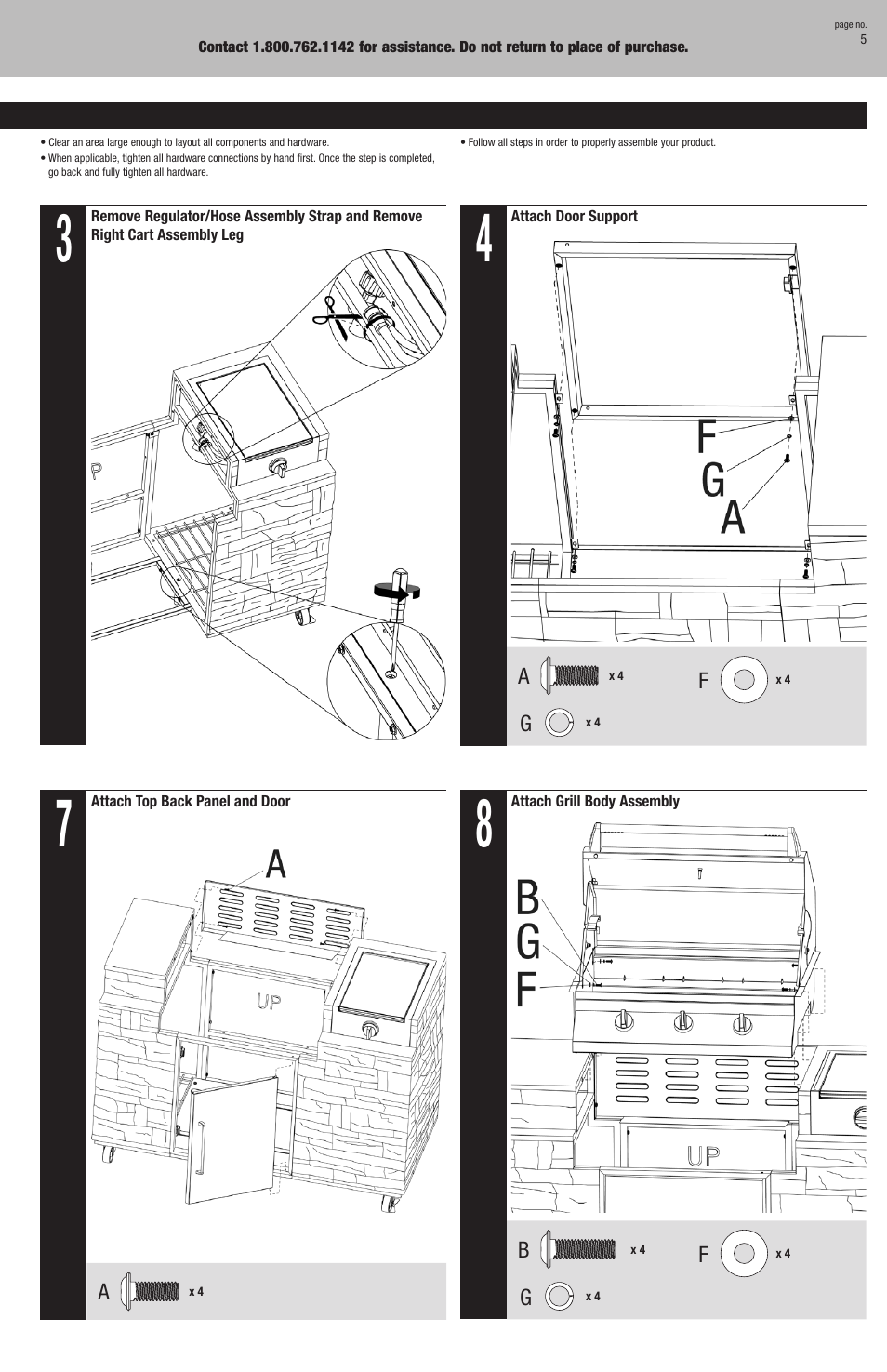 Blue Rhino GBC790W User Manual | Page 5 / 24