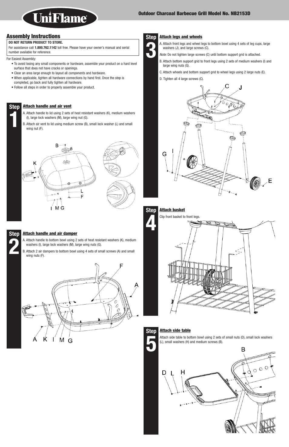 Blue Rhino NB2153D User Manual | Page 4 / 12