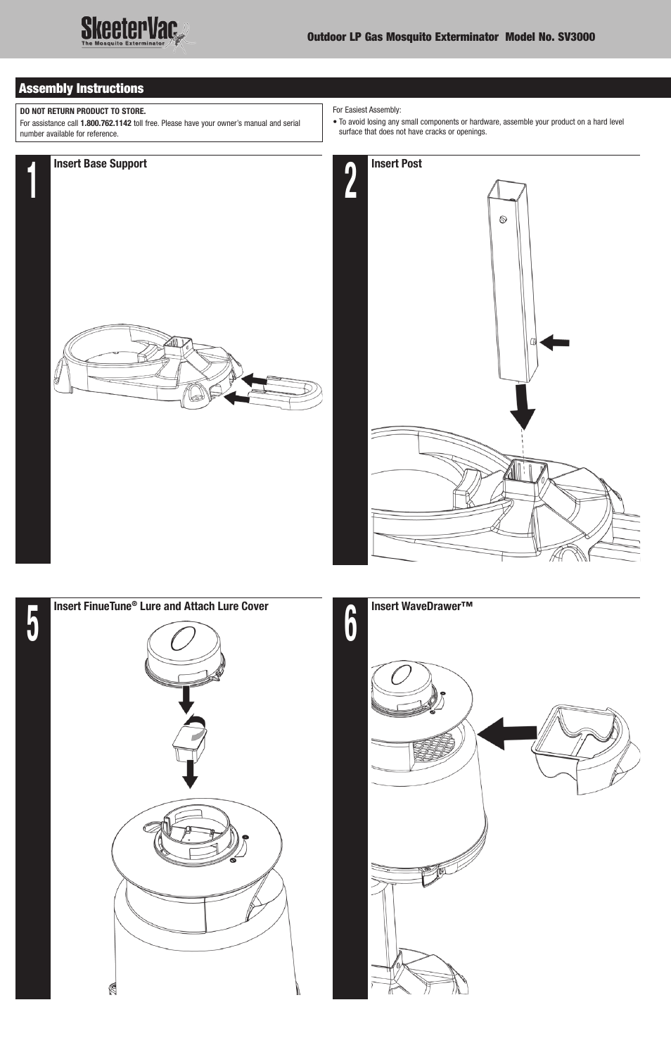 Blue Rhino SV3000 User Manual | Page 4 / 8