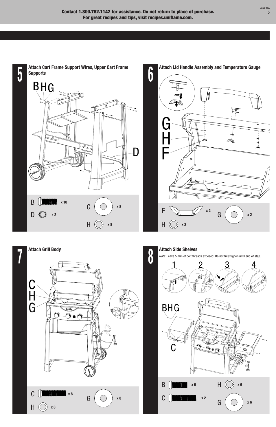 Blue Rhino GBC981WBU User Manual | Page 5 / 24