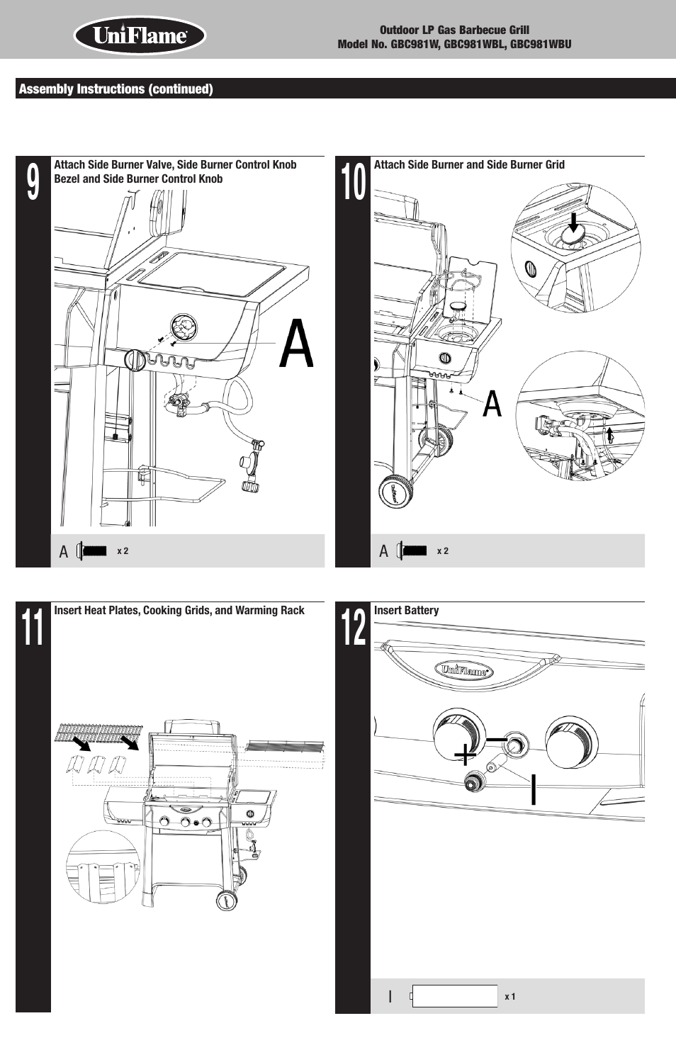 Blue Rhino GBC981WBU User Manual | Page 6 / 24