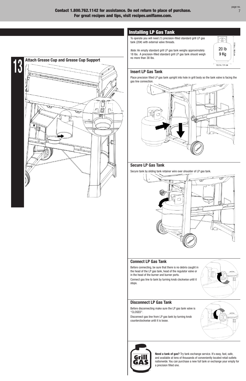 Blue Rhino GBC981WBU User Manual | Page 7 / 24