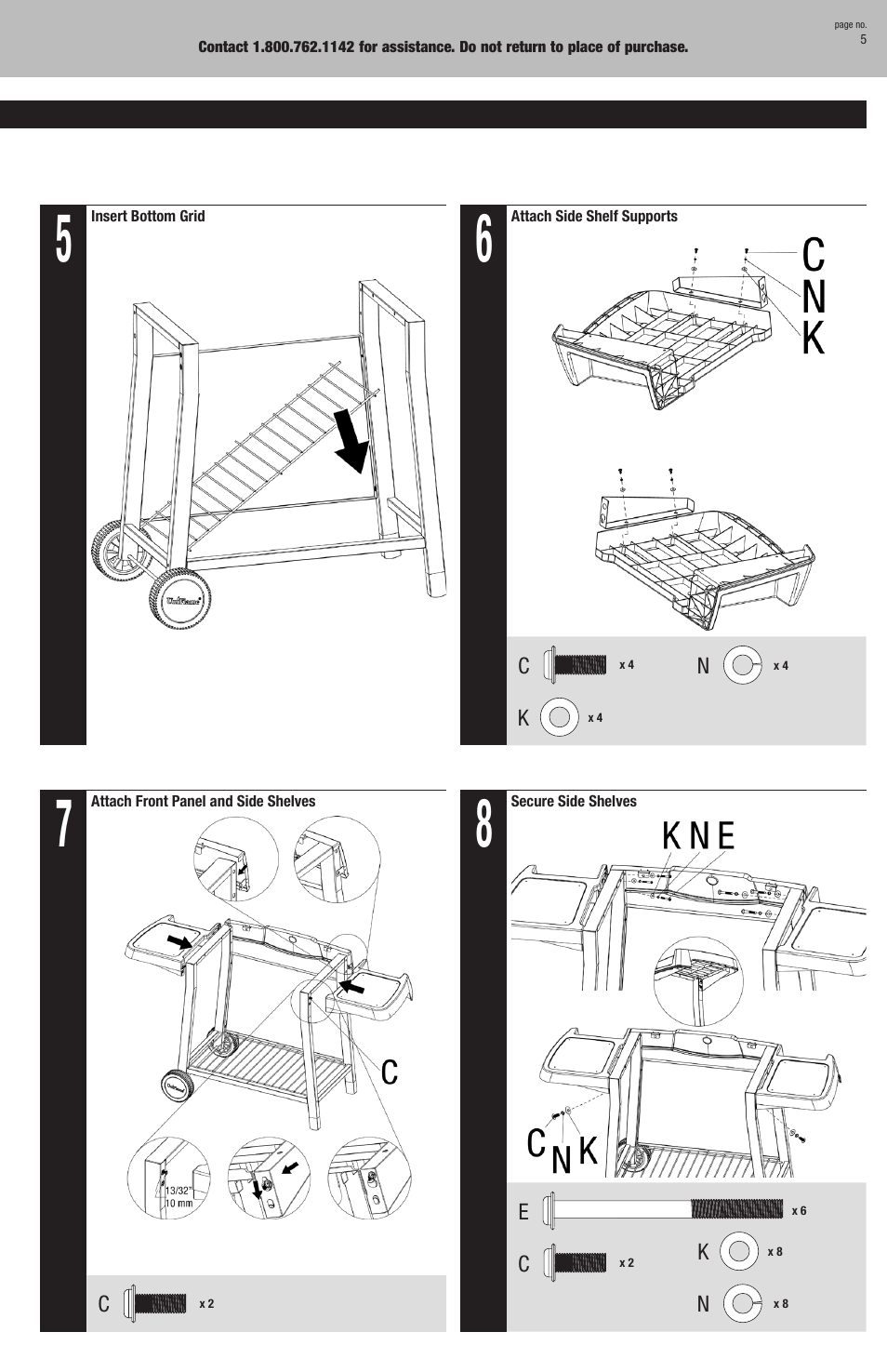 Blue Rhino CBC842W User Manual | Page 5 / 20