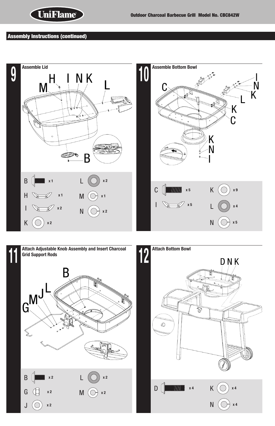 Blue Rhino CBC842W User Manual | Page 6 / 20