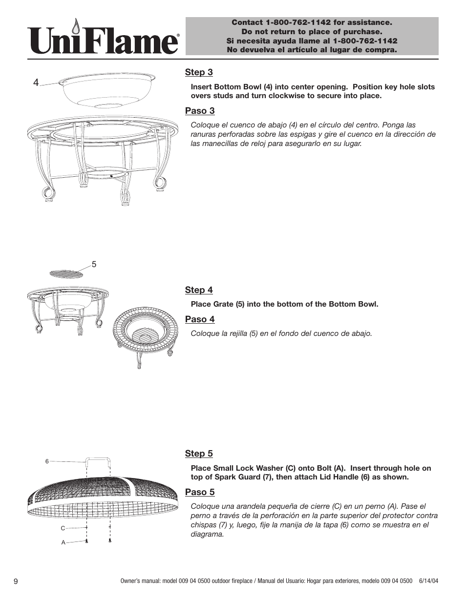 Blue Rhino 009 04 0500 User Manual | Page 10 / 18