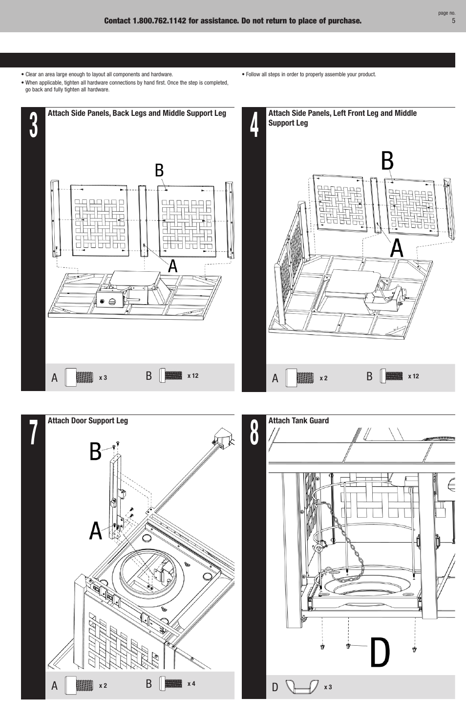 Blue Rhino GAD730T User Manual | Page 5 / 20