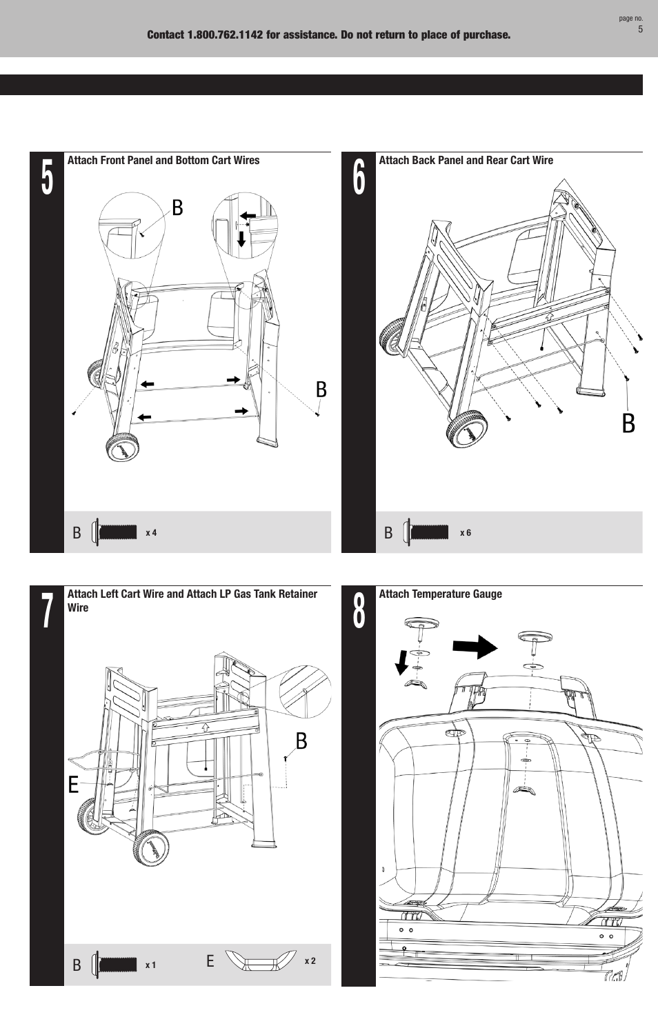 Blue Rhino GBC820W User Manual | Page 5 / 28