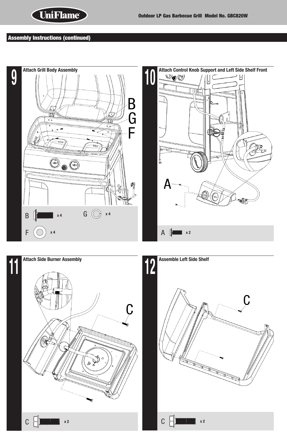 Blue Rhino GBC820W User Manual | Page 6 / 28
