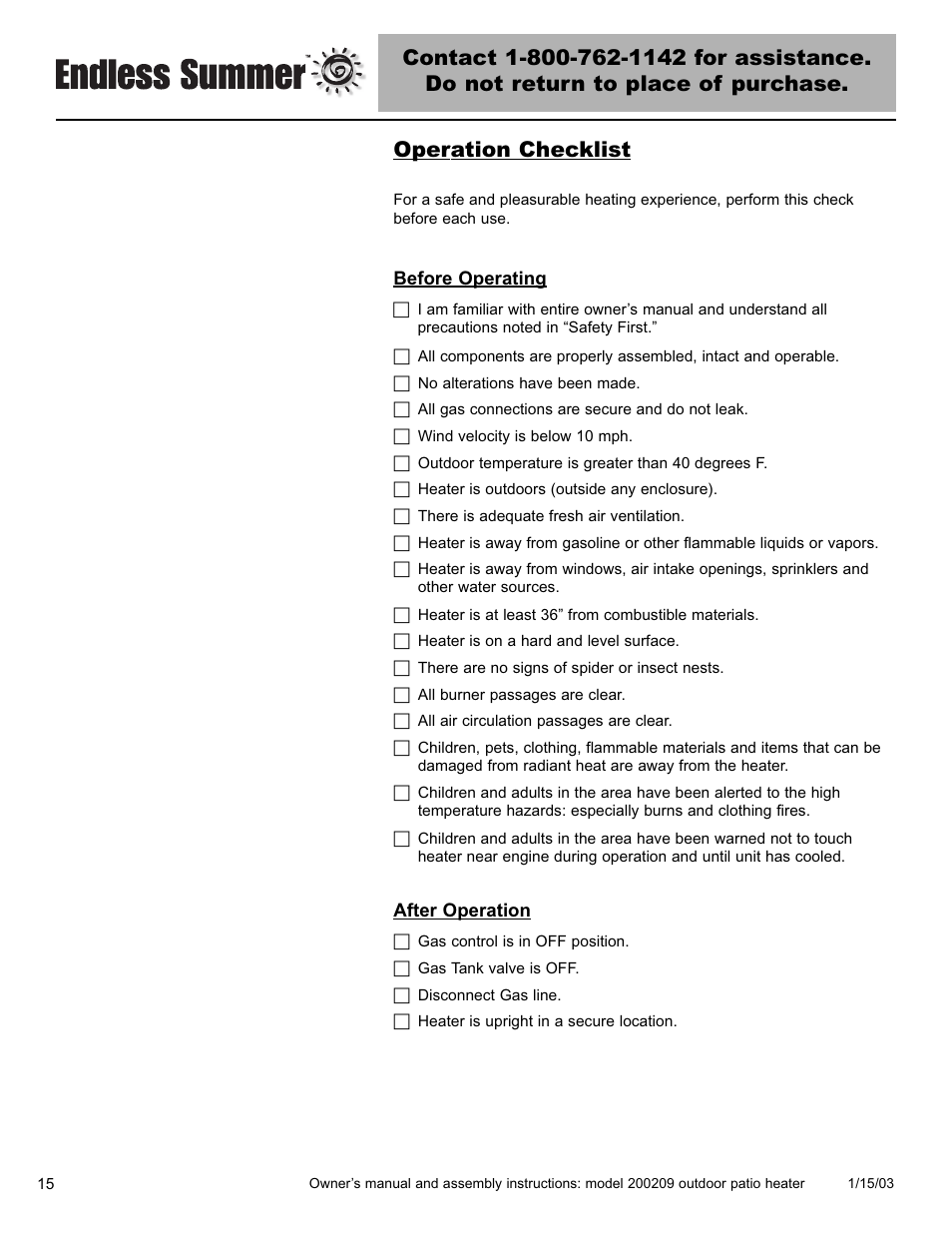 Blue Rhino 200209 User Manual | Page 16 / 44