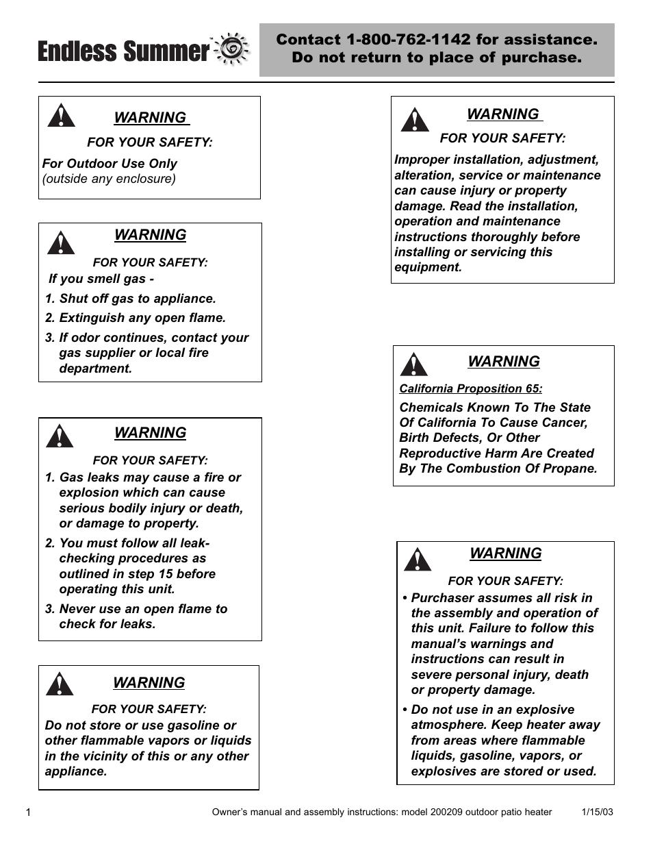 Blue Rhino 200209 User Manual | Page 2 / 44