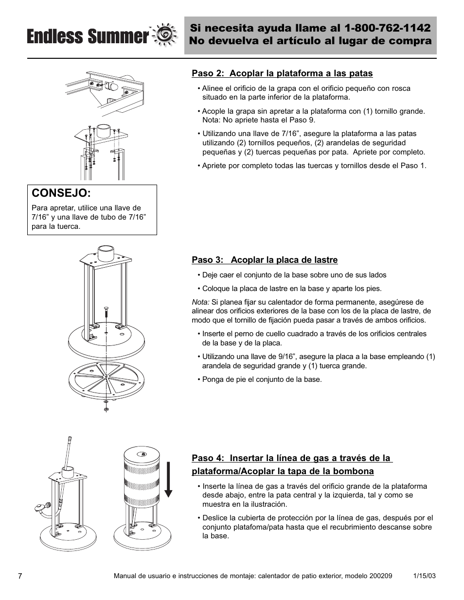 Consejo | Blue Rhino 200209 User Manual | Page 28 / 44