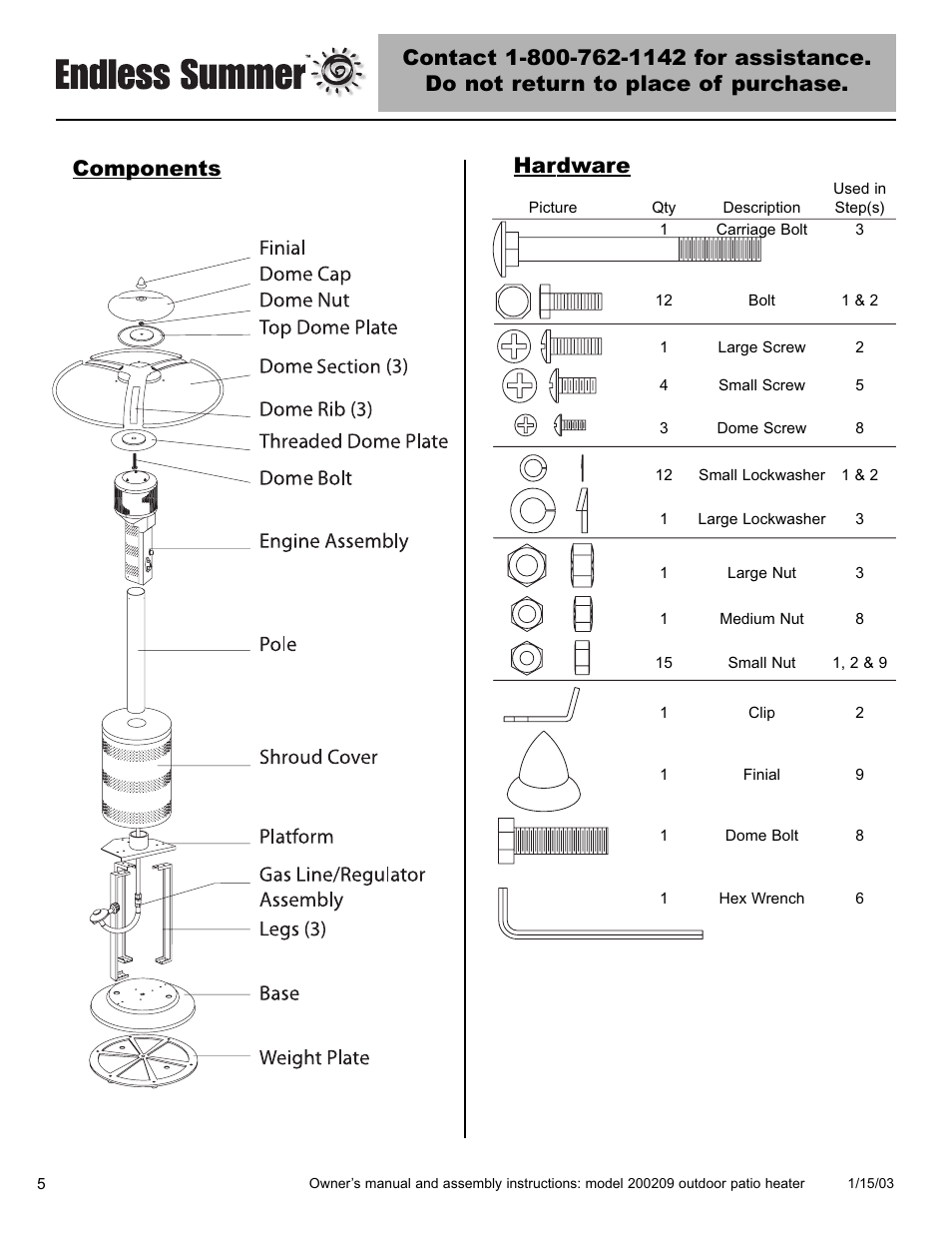 Blue Rhino 200209 User Manual | Page 6 / 44