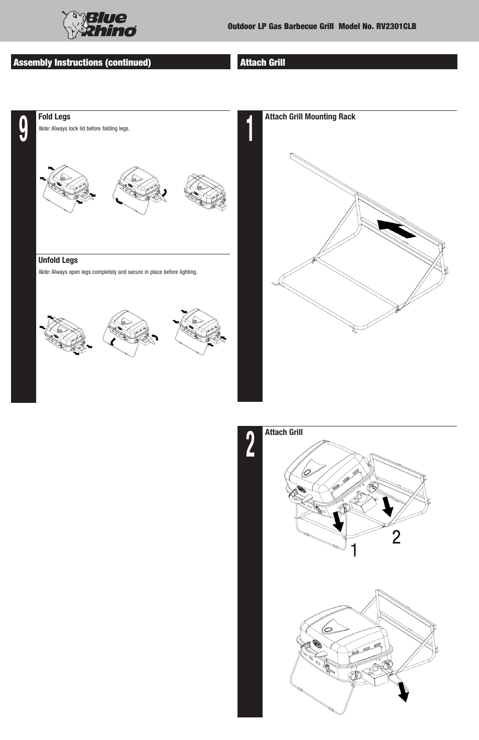 Blue Rhino RV2301CLB User Manual | Page 6 / 12