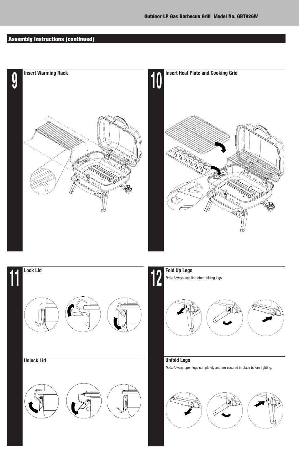 Blue Rhino GBT926W User Manual | Page 6 / 20