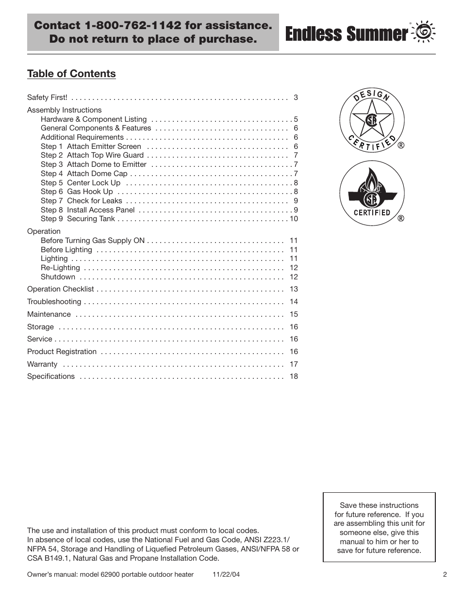Blue Rhino Endless Summer 62900 User Manual | Page 3 / 19