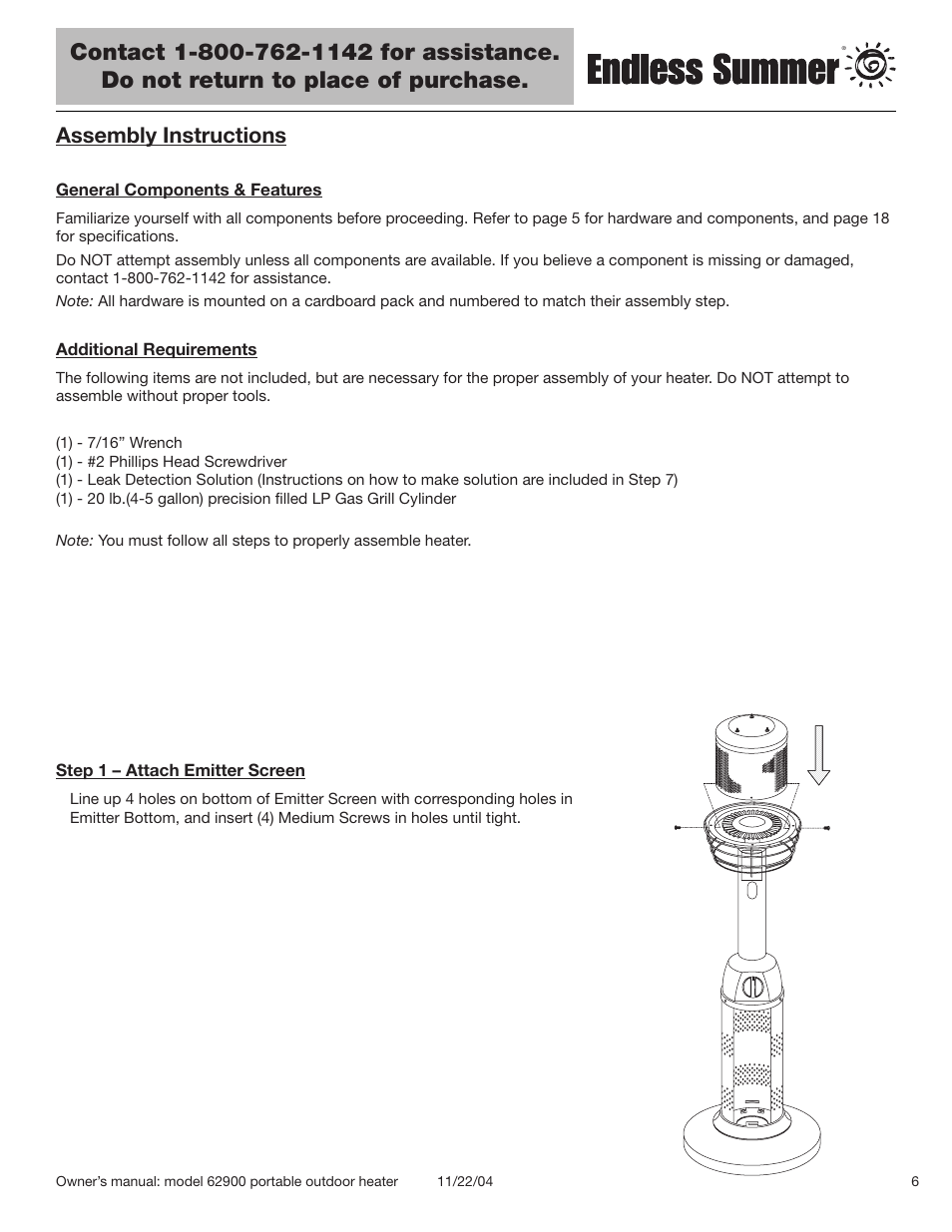 Assembly instructions | Blue Rhino Endless Summer 62900 User Manual | Page 7 / 19