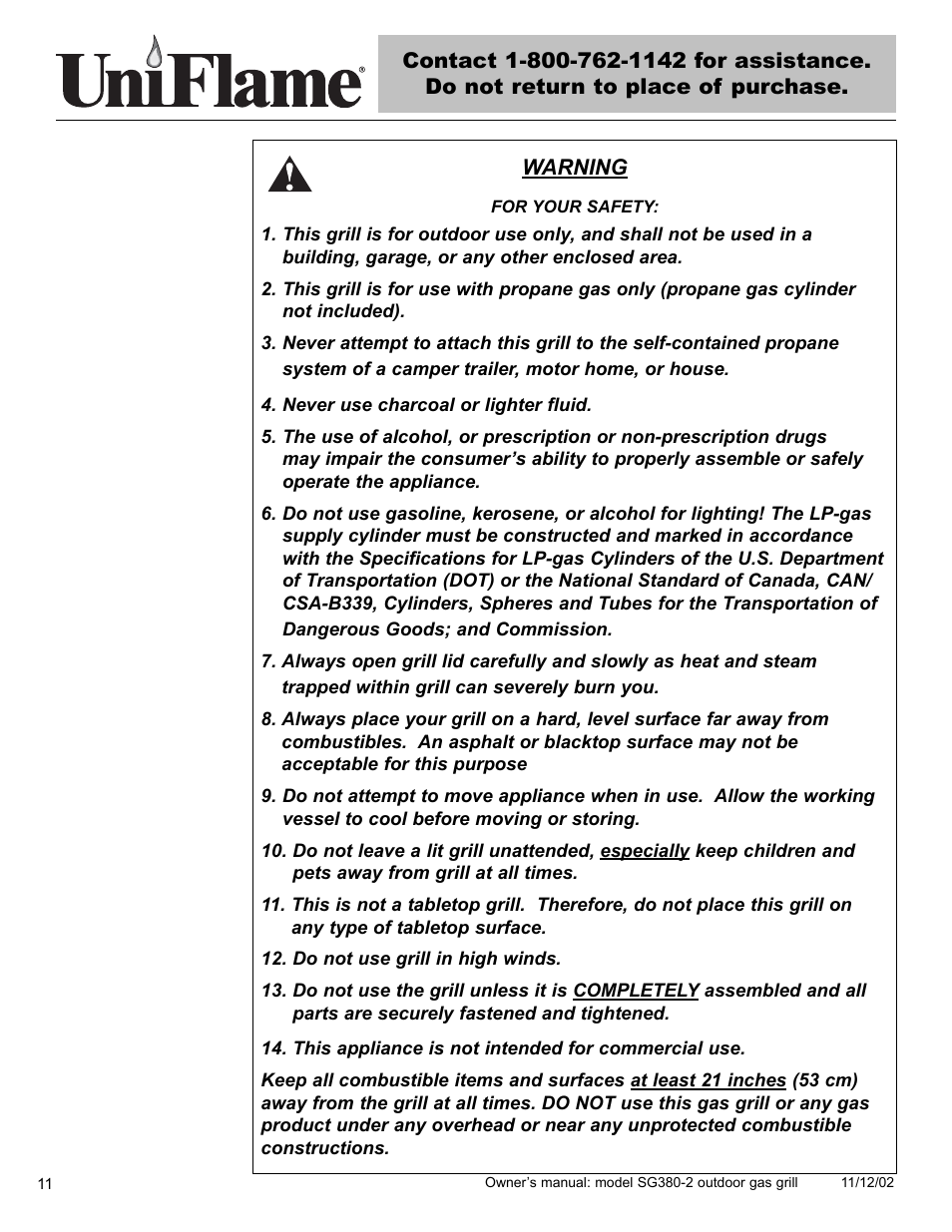 Blue Rhino SG380-2 User Manual | Page 12 / 40