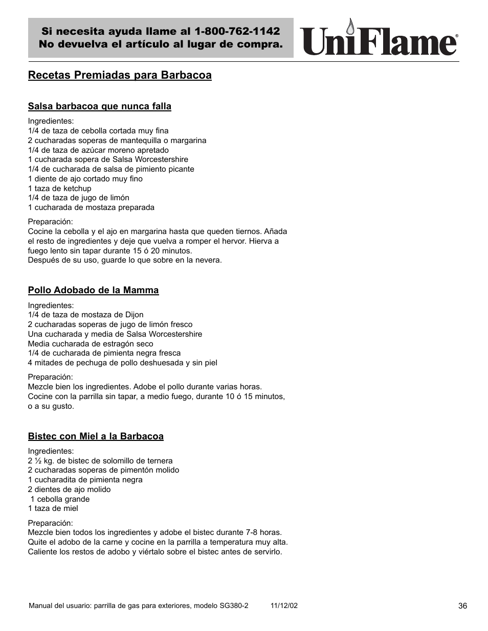 Recetas premiadas para barbacoa | Blue Rhino SG380-2 User Manual | Page 37 / 40