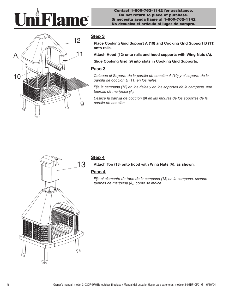 Blue Rhino 3-03DF-OF01M User Manual | Page 10 / 20