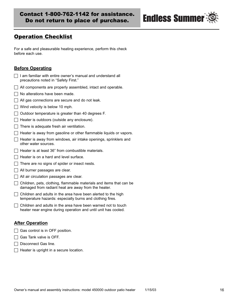 Blue Rhino 450000 User Manual | Page 17 / 24