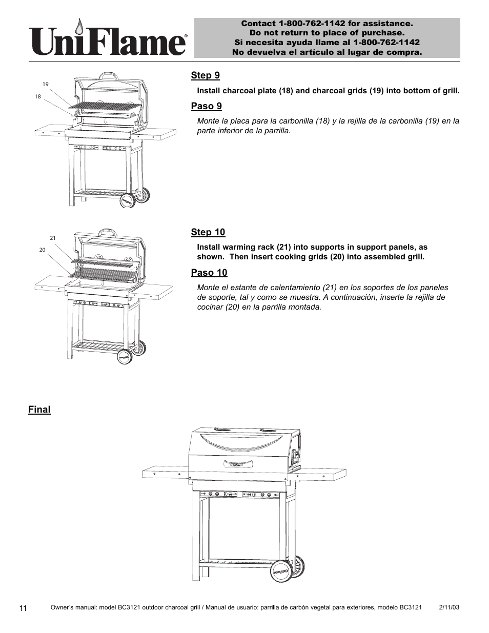 Blue Rhino BC3121 User Manual | Page 12 / 24