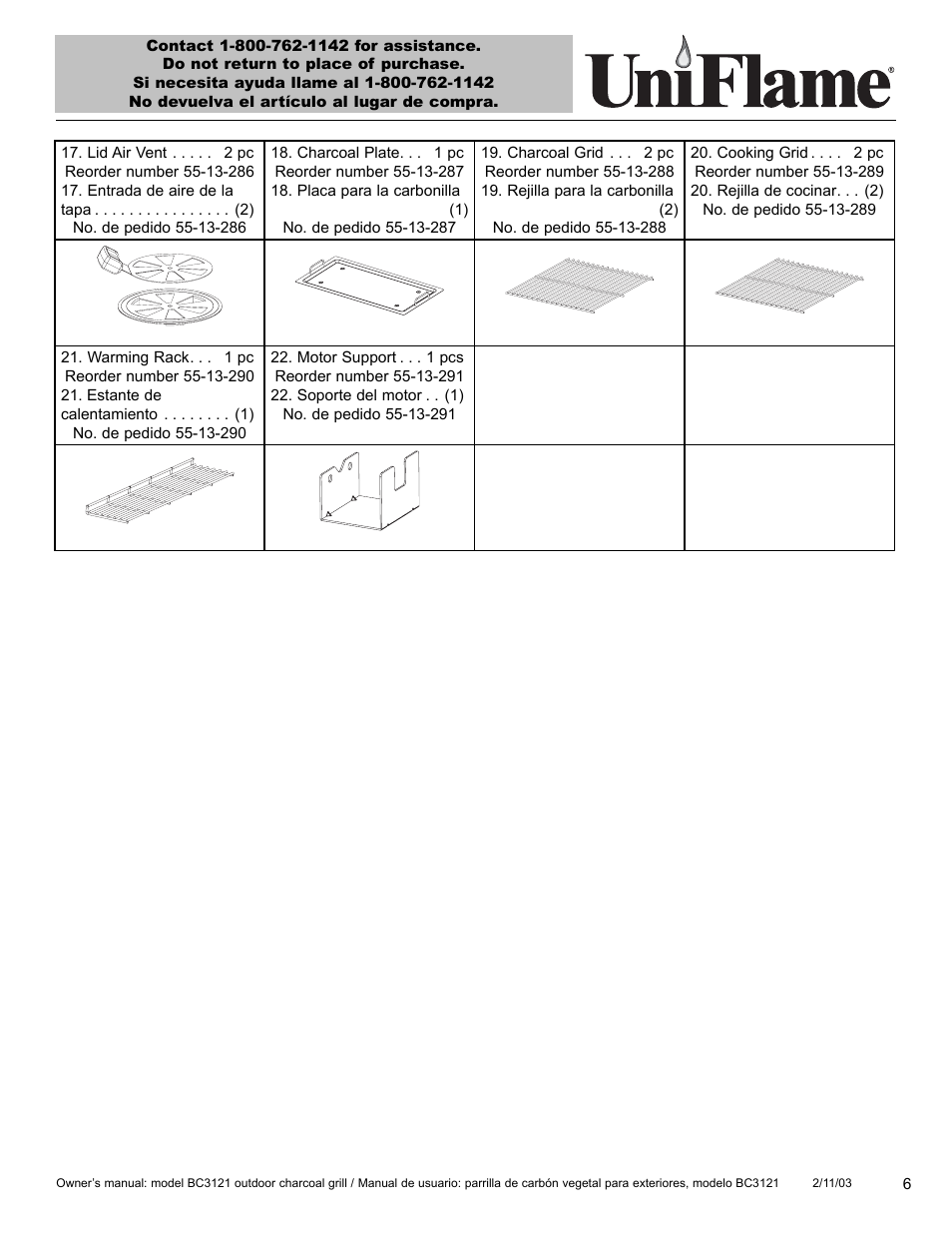 Blue Rhino BC3121 User Manual | Page 7 / 24